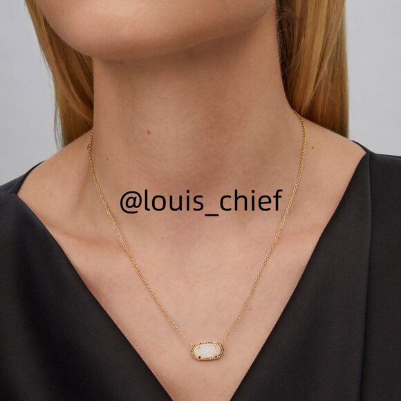 Elisa Gold Pendant Necklace in Iridescent Drusy - Picture 3 of 5